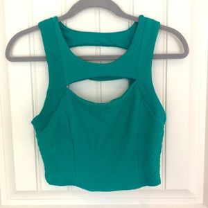 Emerald green/teal crop top